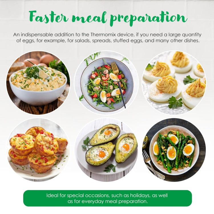 10-in-1 Egg Cooker For Thermomix TM5 TM6 TM31 Multifunction Pot Steamer Tray, 10-in-1