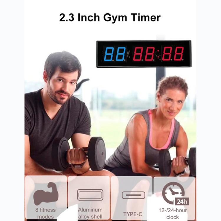 KYX--0023 2.3 inch 6-digit LED Sports Fitness Multi-function Timer, AU Plug, US Plug, EU Plug, UK Plug