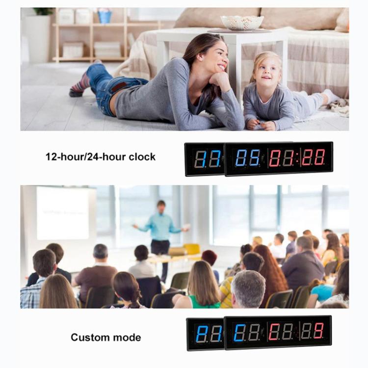 KYX--0023 2.3 inch 6-digit LED Sports Fitness Multi-function Timer, AU Plug, US Plug, EU Plug, UK Plug