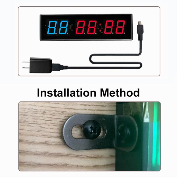 KYX--0023 2.3 inch 6-digit LED Sports Fitness Multi-function Timer, AU Plug, US Plug, EU Plug, UK Plug