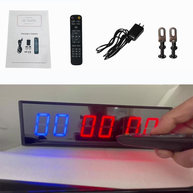 KYX--0023 2.3 inch 6-digit LED Sports Fitness Multi-function Timer, AU Plug, US Plug, EU Plug, UK Plug