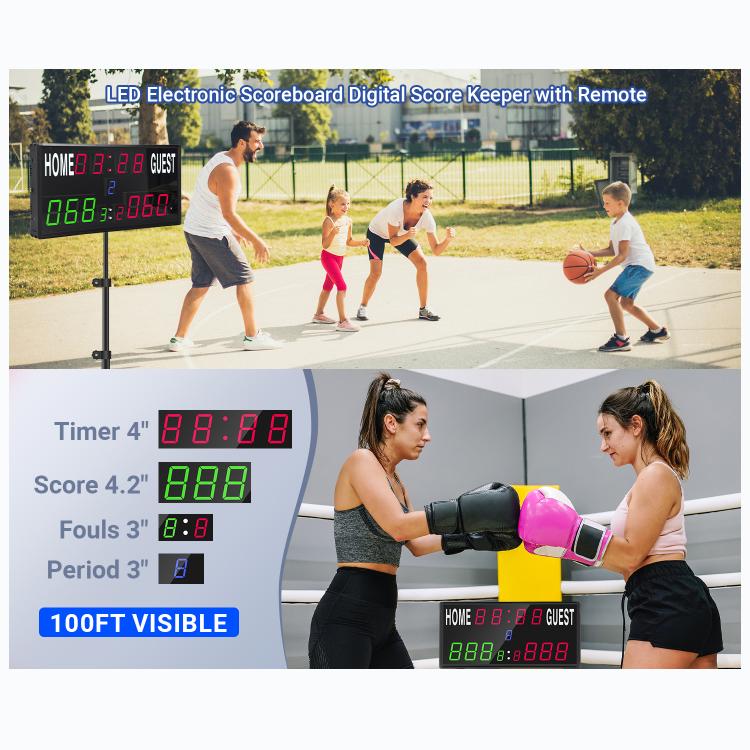 KYX--0030 13-digit LED Electronic Scoreboard Remote Control Multi-function Competition Timer, KYX--0030