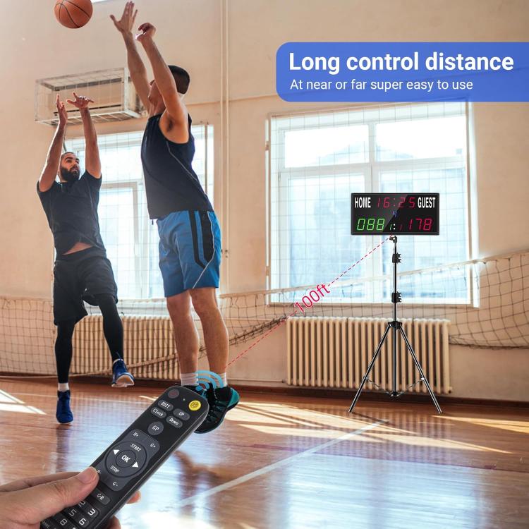 KYX--0030 13-digit LED Electronic Scoreboard Remote Control Multi-function Competition Timer, KYX--0030