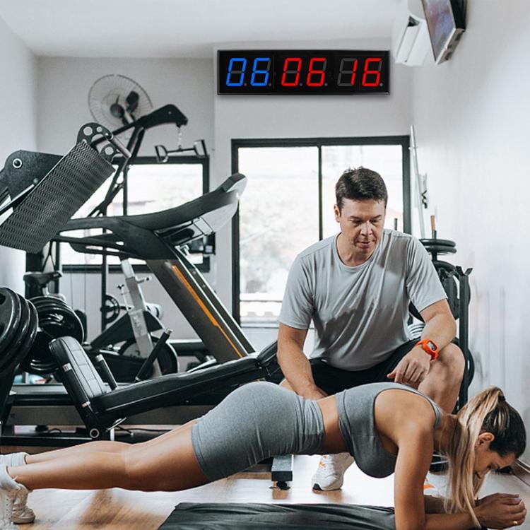 KYX--0040 4 inch 6-digit LED Sports Fitness Multi-function Timer, AU Plug, US Plug, EU Plug, UK Plug