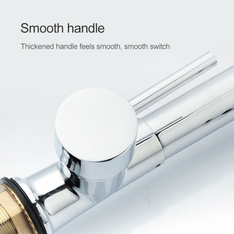 KE6024 Multifunctional Spring Drawing Cold Hot Mixing Water Nozzle Water Filter Adapter Water Purifier Saving Tap, Silver Black