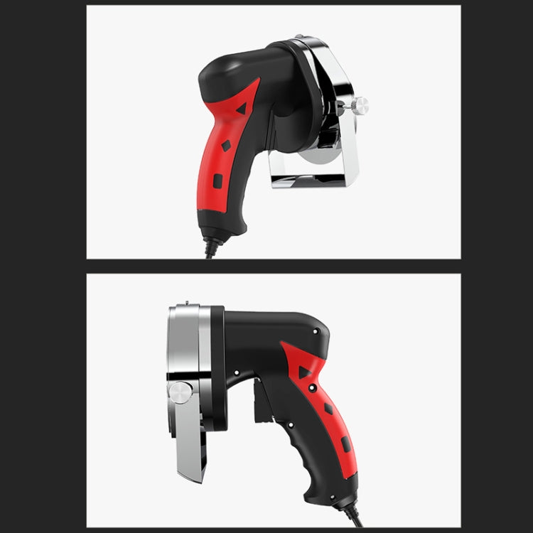 Portable Meat Slicer Electric Meat Cutter Turkish Barbecue Slicer, EU Plug, Black Red