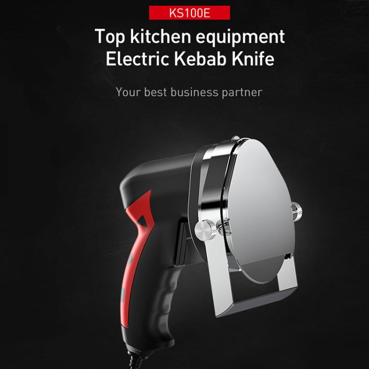 Portable Meat Slicer Electric Meat Cutter Turkish Barbecue Slicer, EU Plug, Black Red