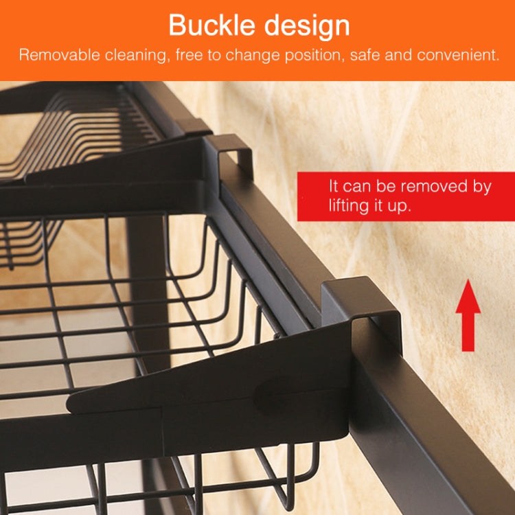 92cm Stainless Steel Kitchen Bowl Dish Fruit Basket Knife Chopping Block Chopsticks Drain Rack Storage Holder, Deluxe Version, 92cm Deluxe Version