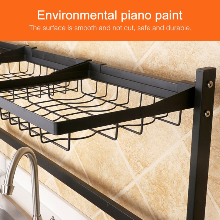 92cm Stainless Steel Kitchen Bowl Dish Fruit Basket Knife Chopping Block Chopsticks Drain Rack Storage Holder, Deluxe Version, 92cm Deluxe Version