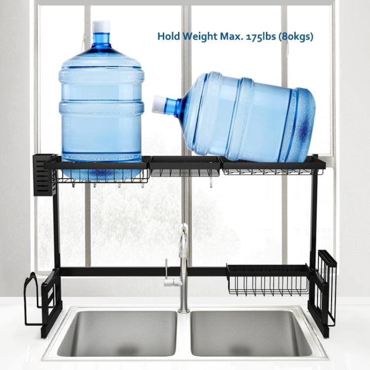 Kitchen Supplies Stainless Steel Sink  Drain Rack Tableware Storage Countertop Organizer, Double Groove Drain Rack, Single Slot Drain Rack