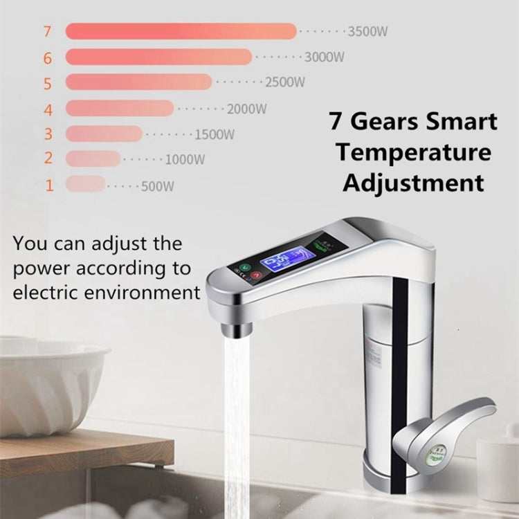 Intelligent Instant Digital Hot Water Faucet Hot and Cold Water Heater, White, Red, Gold, Blue, Silver Grey
