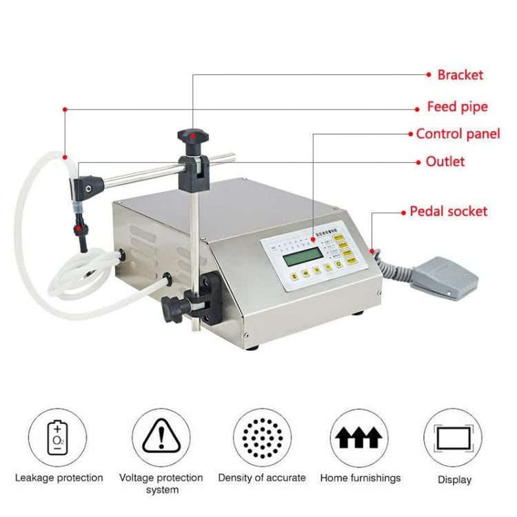 Mini Portable Electric Digital Control Pump Liquid Filling Machine LCD Display Milk Bottles Filler, Digital Control Pump Milk Bottles