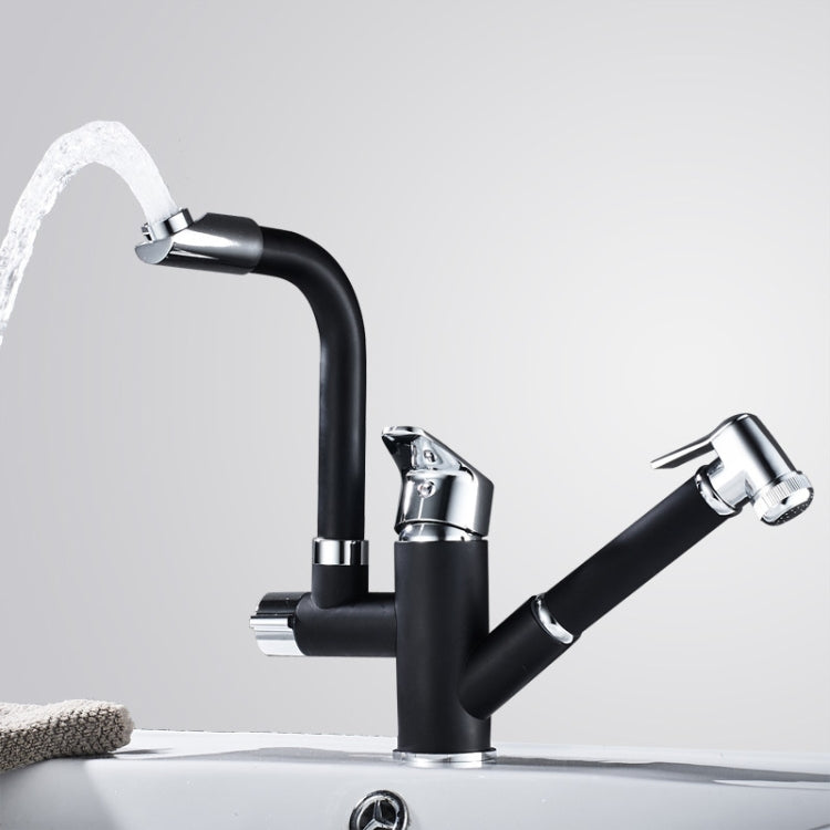 Kitchen Pull-Out Double Faucet Water Table Hot And Cold Water Faucet, Wheel Bending Pull, Round Spray Pull, Cube Spray Pull, Round Universal Distortion, Cube Universal Distortion