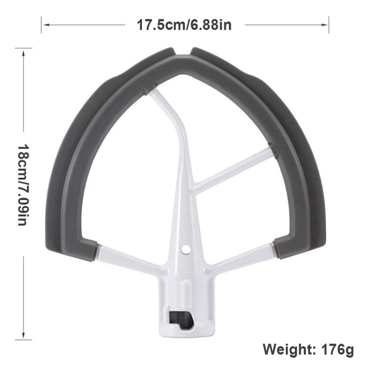 For KitchenAid 6QT Stand Mixer Flexible Edge Whisk Paddle, KA-6T