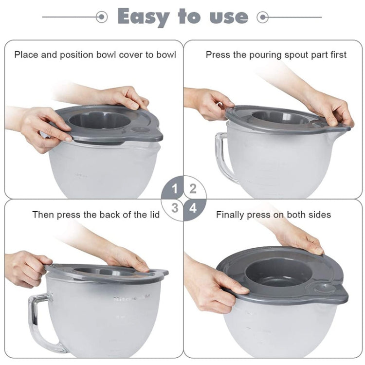 KA-T5 For KitchenAid K5GB 5QT Tilt Head Stand Mixer Glass Bowl Seal Lid, Glass Bowl Seal Lid