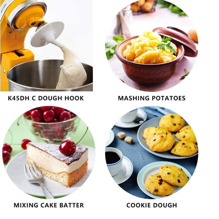 K5ADH-16 For 6QT Bowl-Lift Stand Mixers Home Restaurant Baking Dough Hook Mixing Tools, K5ADH-16