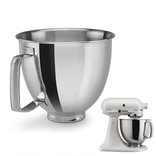 Stainless Steel Mixing Bowl For KitchenAid 4.5QT & 5QT Stand Mixers