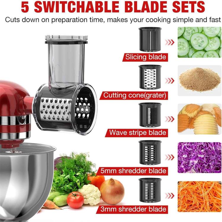 Multi-Functional Slicing & Shredding Set For KitchenAid Stand Mixers & Cuisinart SM-50 Series