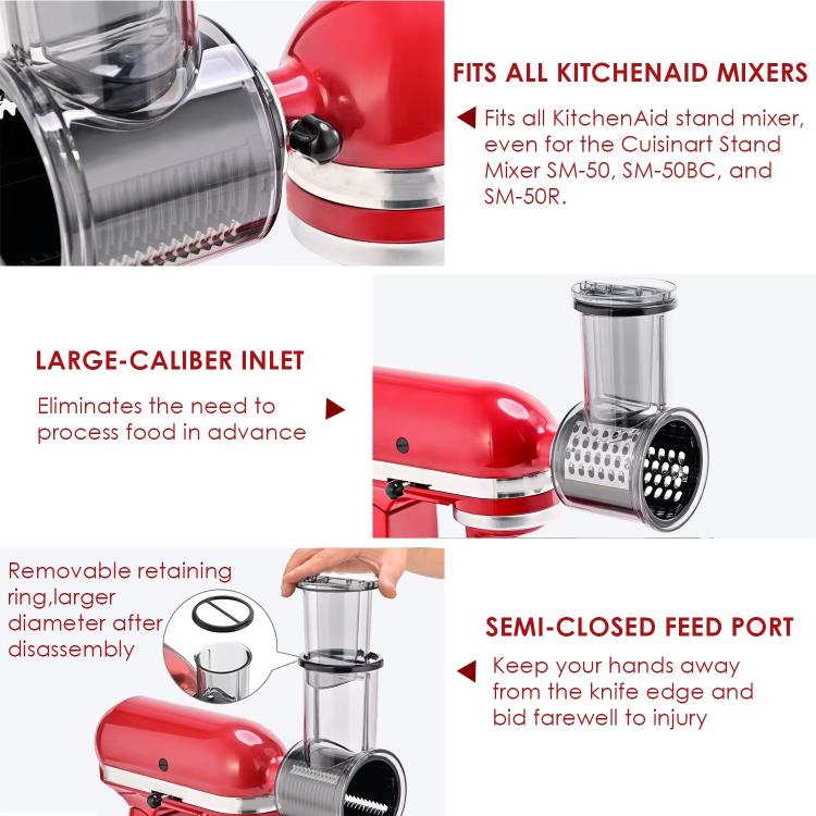 Multi-Functional Slicing & Shredding Set For KitchenAid Stand Mixers & Cuisinart SM-50 Series